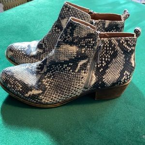 Lucky Brand Snakeskin booties